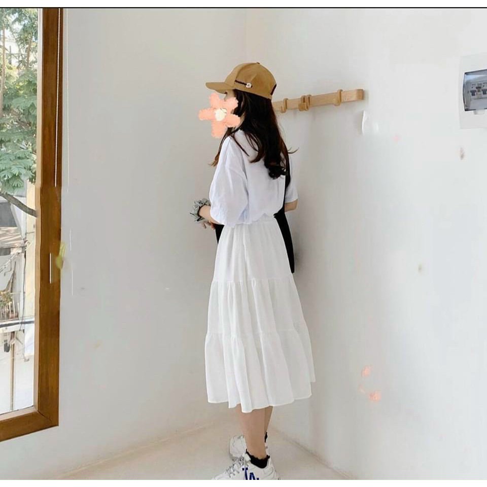 Chân Váy💥𝑭𝑹𝑬𝑬𝑺𝑯𝑰𝑷💥Chân Váy Voan Dài,Váy Xòe-LY STORE