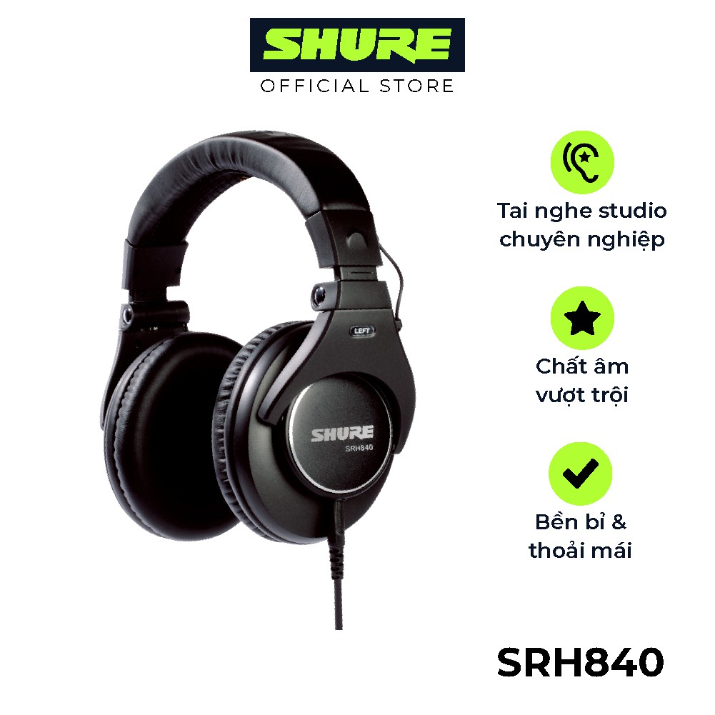 [Mã 2404EL10K giảm 10K đơn 20K] Tai nghe Shure SRH840