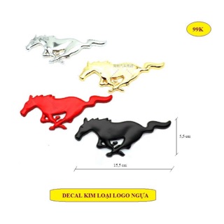 Decal kim loại logo ngựa
