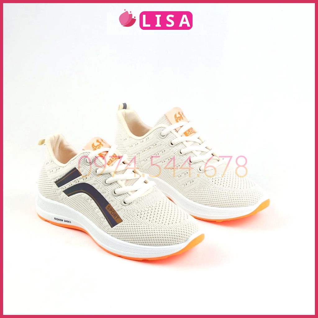 Giày Thể Thao Nữ, Giày Sneaker Phối Lưới Thoáng Khí, Cổ Thấp Kiểu Dáng Năng Động, Lisa M82