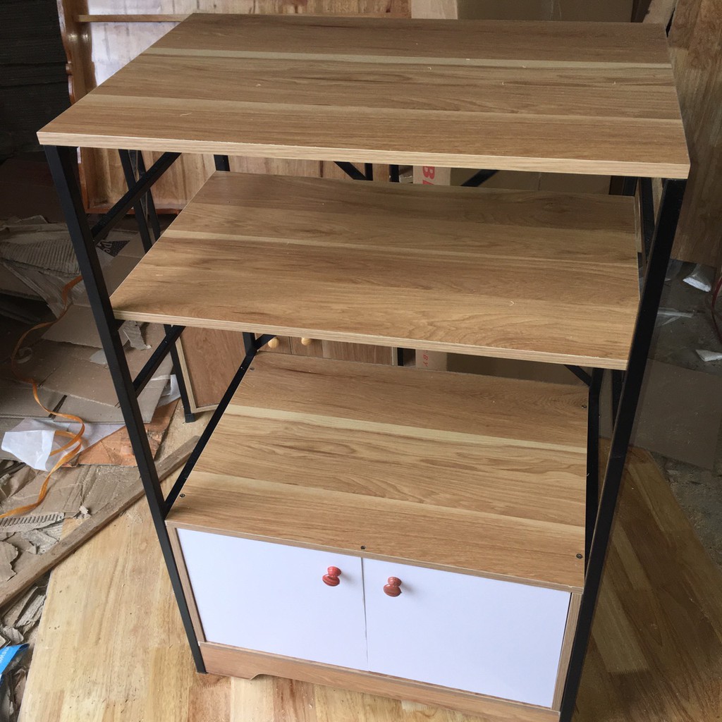 Kệ Bếp,Kệ Lò Vi Sóng mini có cánh cửa(60*40*100)