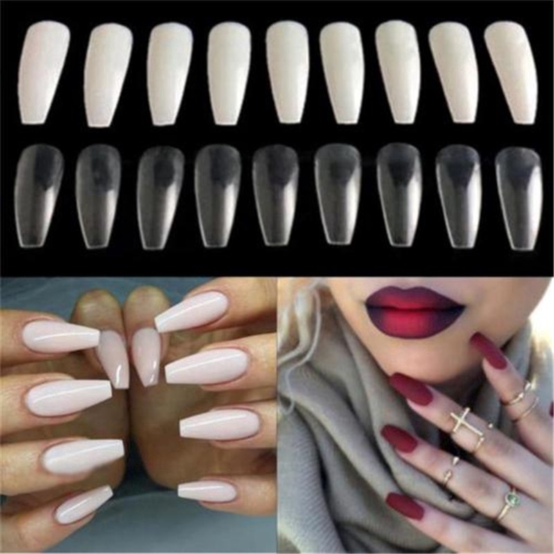 French Transparent Nail Patch/ Durable Long Lasting Crylic False Nail Tips/ Natural Curved Fake Nail Stickers/ Manicure Tool Accessories