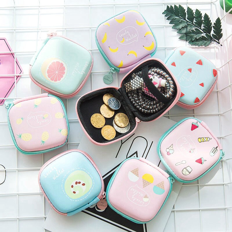 Hộp vuông mini đựng tai nghe/ thẻ SD TF dễ thương tiện dụng
