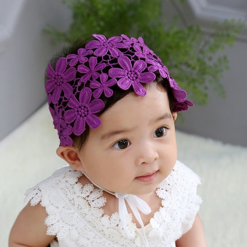Băng Đô Ren Hoa Dễ Thương Cho Bé Gái Sơ Sinh