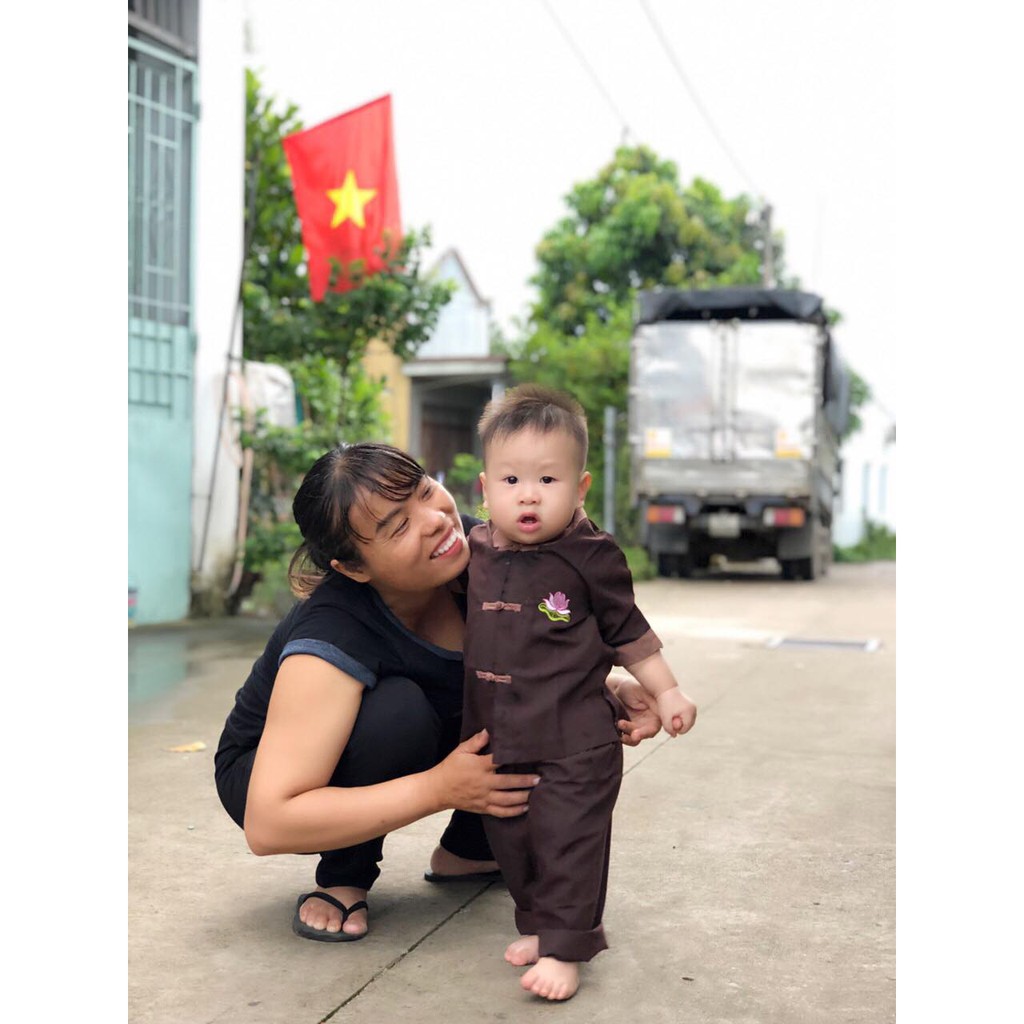 LA HÁN PHỐI BÉ GÁI- SET PHẬT TỬ ĐI LỄ CHÙA BÉ TRAI - ĐỒ LAM ĐI CHÙA