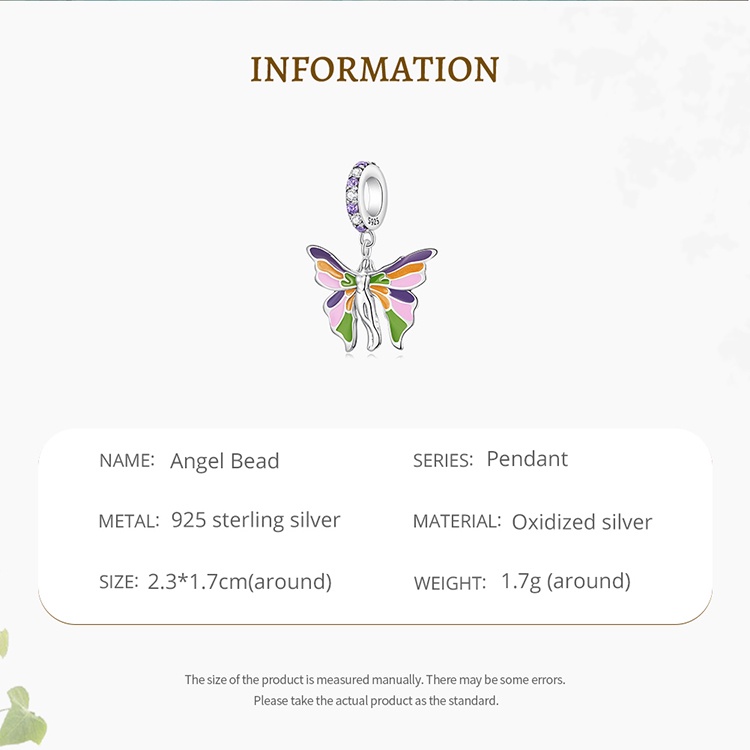 Mặt vòng cổ Bamoer bạc 925 hình thiên thần