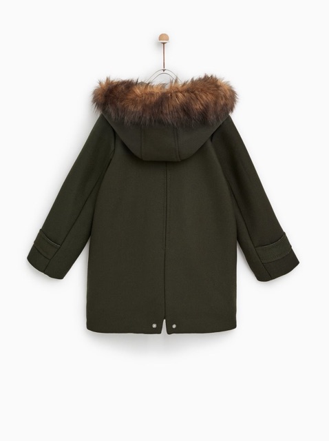 Áo khoác Zara Fuzzy Duffle Coat săn sales