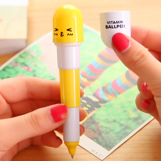 Bút bi hình viên thuốc sáng tạo phong cách Hàn Quốc