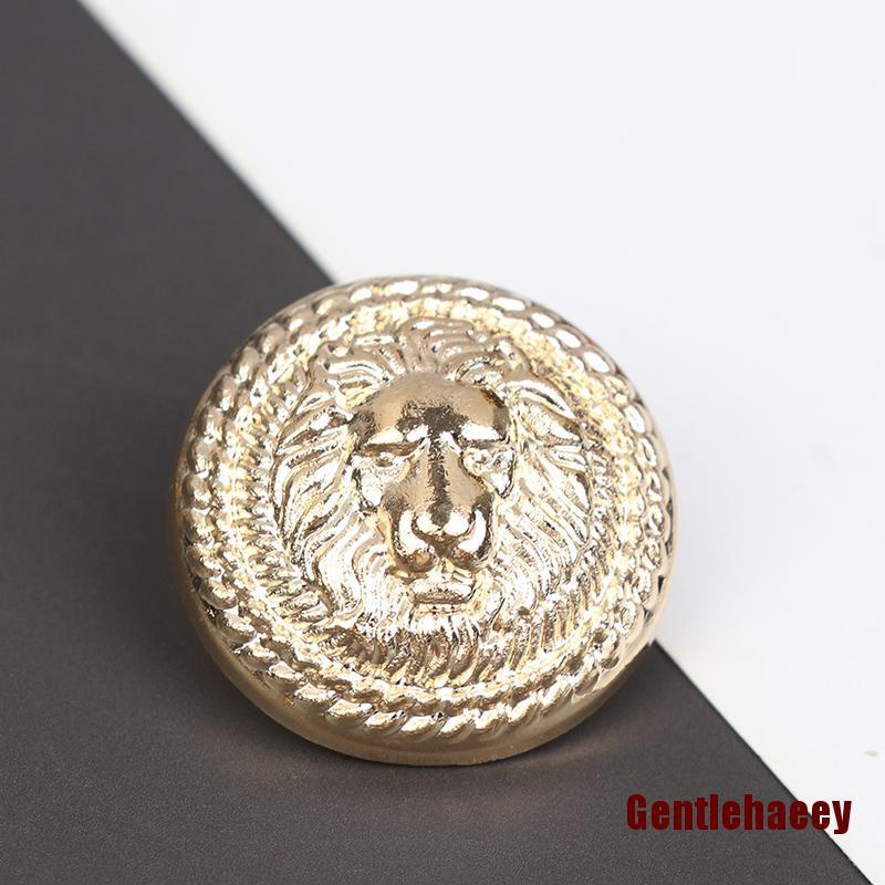 Bộ 10 Nút Áo Kim Loại Hình Sư Tử