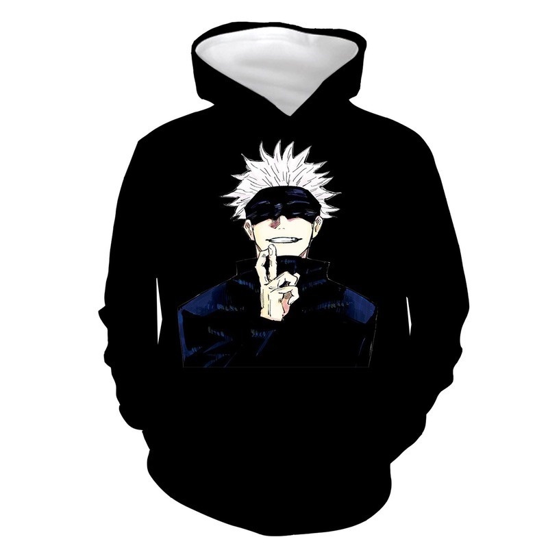 Áo Hoodie Hóa Trang Nhân Vật Anime Jujutsu Kaisen 3d Cho Nam