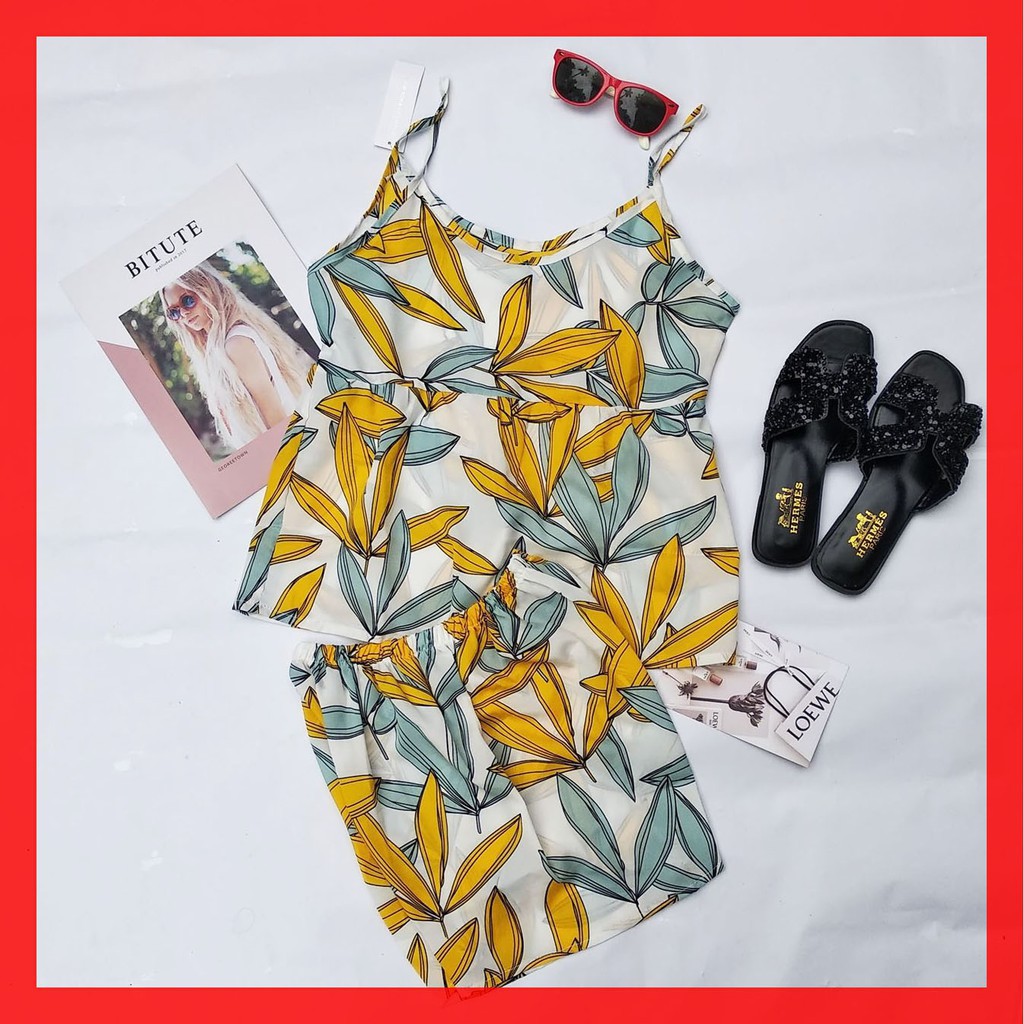 [ xả kho ] HS Bộ mặc nhà hoa lá