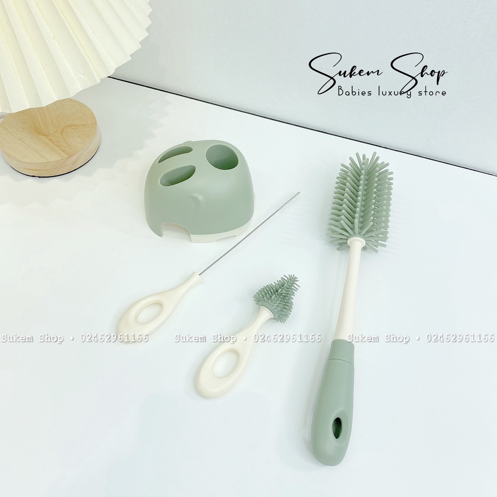 Cọ Rửa Bình Sữa Cho Bé Silicone Cao Cấp 4 Chi Tiết