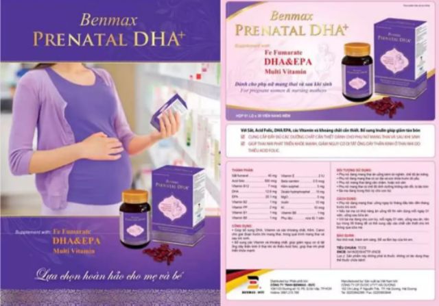 ✅ (CHÍNH HÃNG) PRENATAL DHA+  Hộp 30 viên (03/2022)