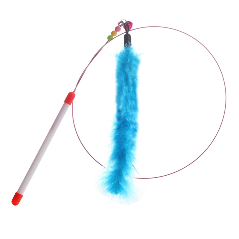 Gậy Đồ Chơi Gắn Lông Vũ 90cm Thử Thách Tương Tác Với Mèo Cưng 90cm