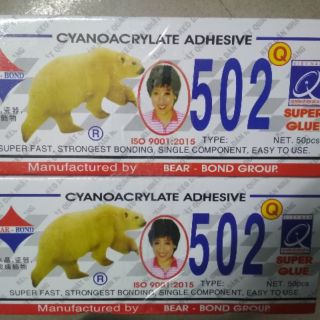 ( 1 thùng/50 cái) Keo dán 502 siêu dính hiệu con gấu trắng