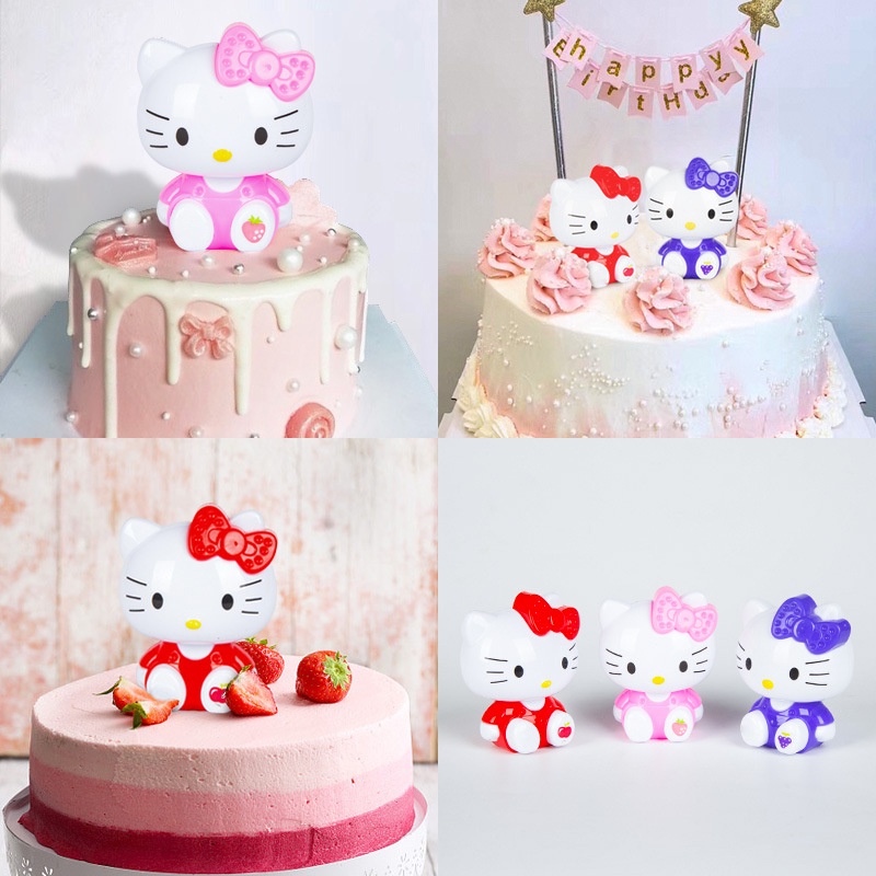 Hoạt Hình Que Trang Trí Bánh Kem Hình Hello Kitty