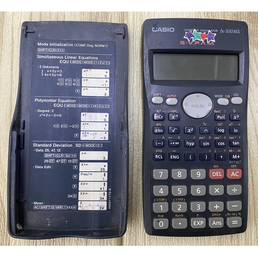 xác máy tính casio fx 500ms