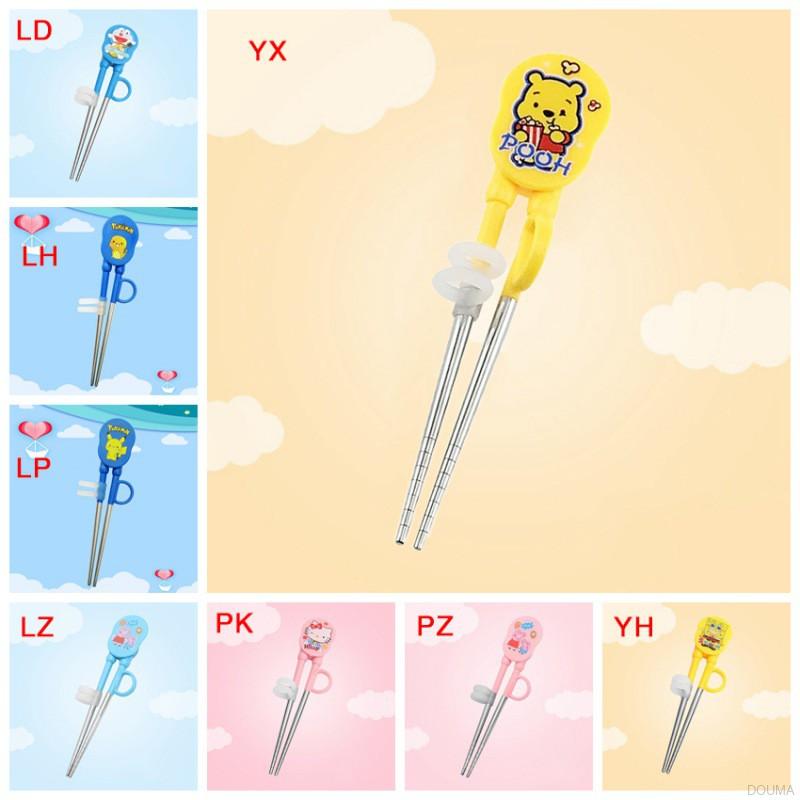 Bộ Muỗng Đũa Tập Ăn Bằng Thép Không Gỉ Cho Bé