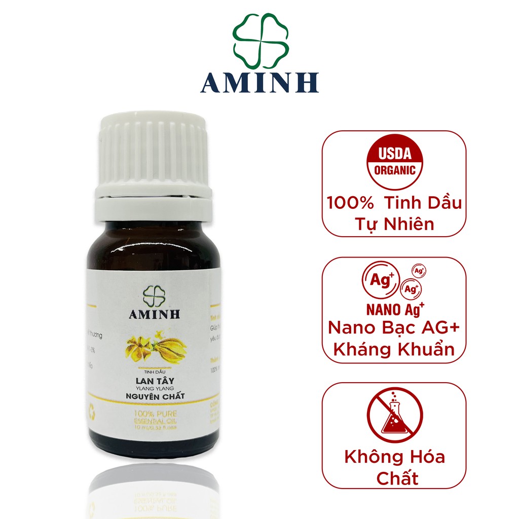 Tinh Dầu Xông Phòng Hoa Lan Tây Thiên Nhiên Cao Cấp AMINH Lọ 10ml Giúp Thư Giãn Cải Thiện Chất Lượng Ngủ Nhập Khẩu Ấn Độ