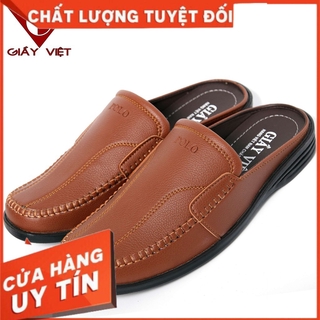 Sục Nam Cao Cấp Quai Khâu Chắc Đế Cao Su 3cm Logo Dập Chìm Đẳng Cấp