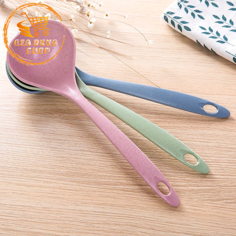 Muỗng Môi Vá Múc Canh Nhựa Lúa Mạch An Toàn Cho Gia Đình Khi sử Dụng