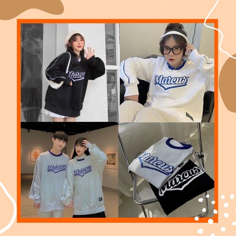 Áo Dài Tay Mí Marcus Unisex, From RộngTay Bồng, Chất Mềm Mịn