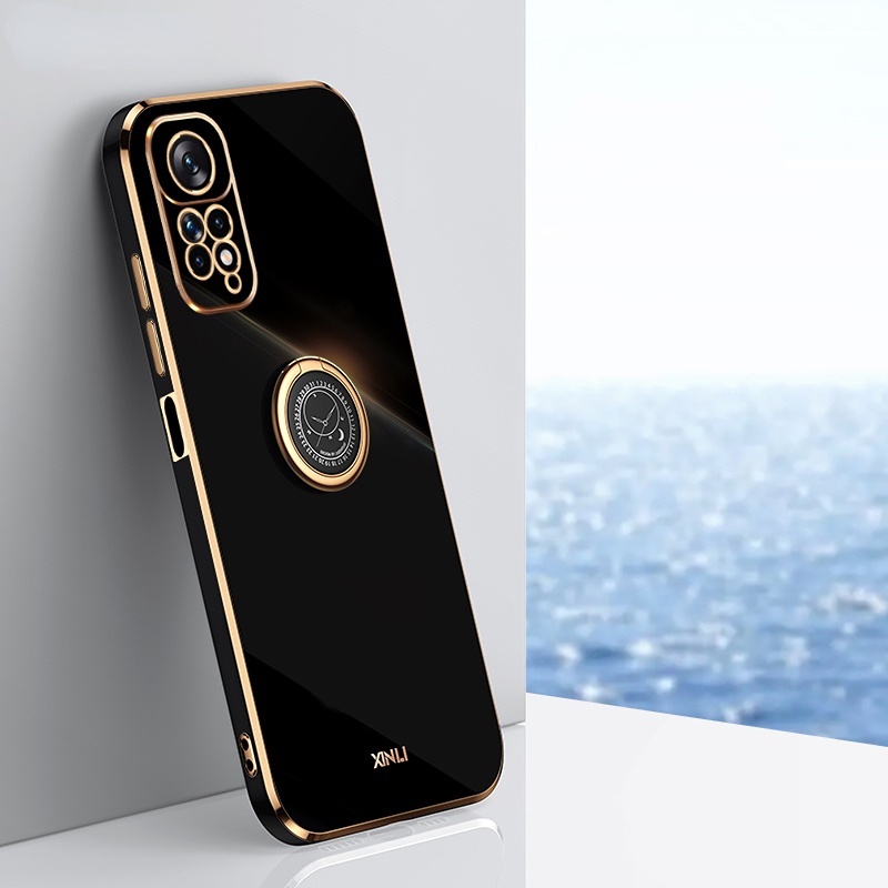Ốp Điện Thoại Silicon Có Giá Đỡ Hình Vuông Cho Redmi Note 11 11S Pro 10 10S 11T 12 Poco X3 GT F3