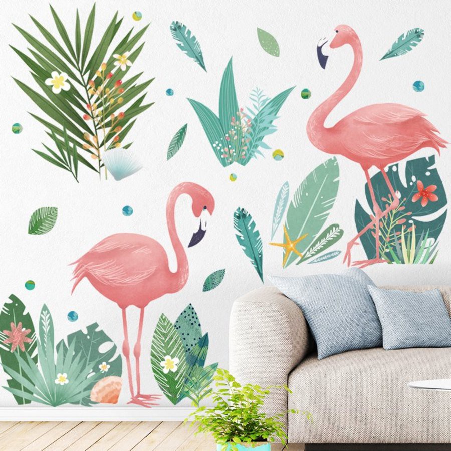 Decal dán tường decor phòng khách,phòng ngủ,spa,văn phòng -tranh dán tường 3d phong cách hàn quốc thiên nhiên tươi mát