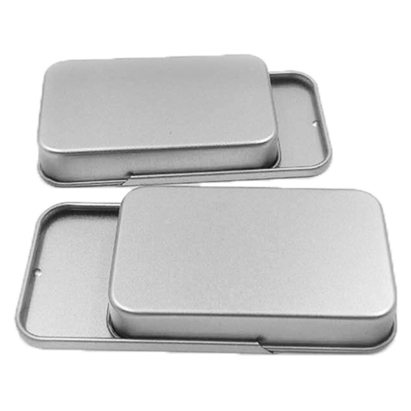 Hộp thiếc đựng sáp 8x5x1.5cm có nắp trượt tiện dụng