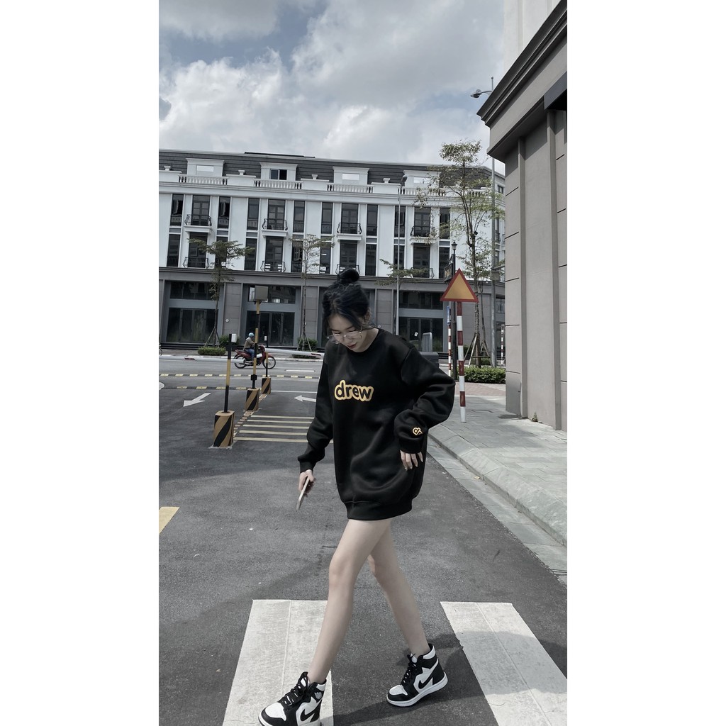 Áo Sweater Drew Form dáng Rộng, Nam Nữ Unisex Basic - Chất Nỉ Bông Cao Cấp, Áo Hoodie - Phong Cách Hàn Quôc - HOT 2021 | BigBuy360 - bigbuy360.vn
