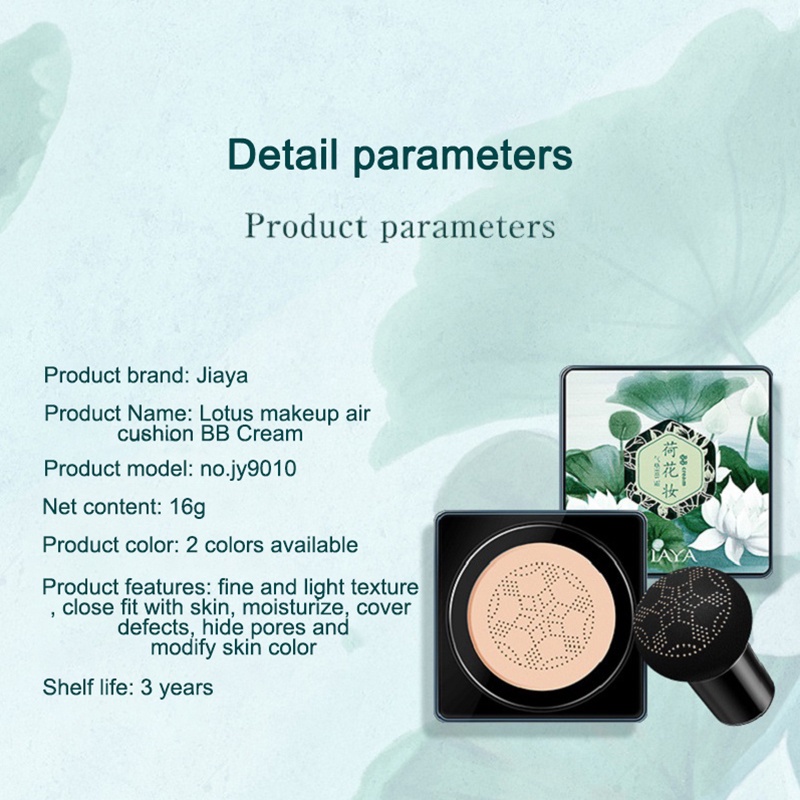 [Hàng mới về] Phấn nước BB che khuyết điểm dưỡng ẩm làm trắng da có mút trang điểm hình đầu nấm tiện lợi dễ dùng | BigBuy360 - bigbuy360.vn