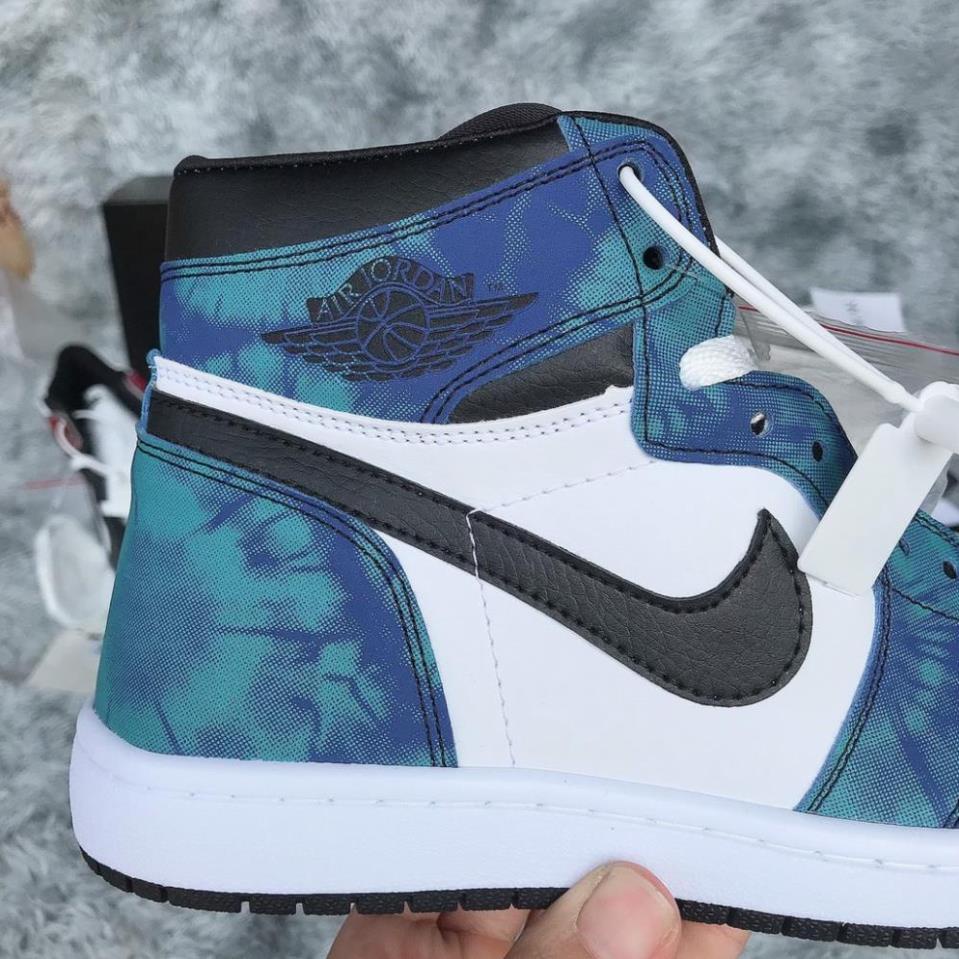 Giày thể thao jordan 1 xanh loang cao cổ, giày jordan High Tie Dye hàng cao cấp đủ size nam nữ