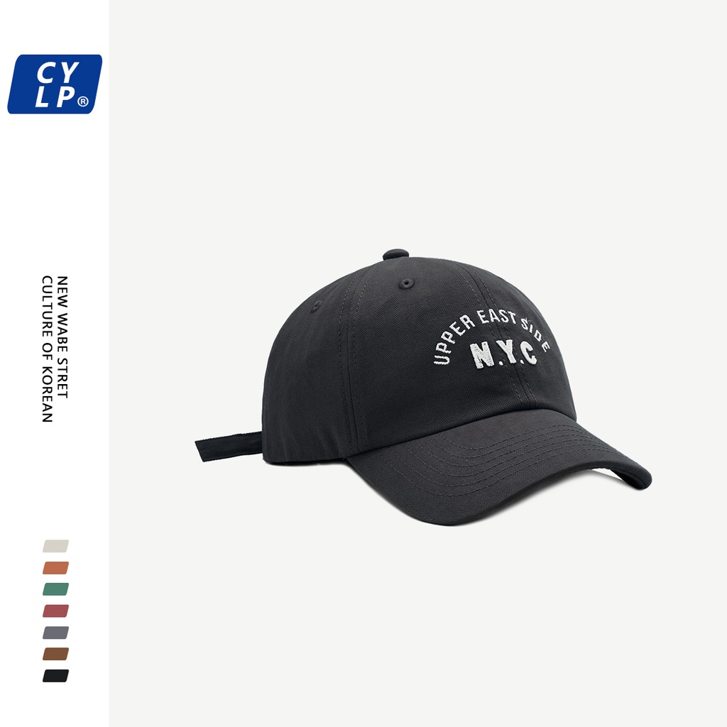 Mũ lưỡi trai họa tiết chữ thêu N.Y.C nhiều màu sắc cho nam nữ