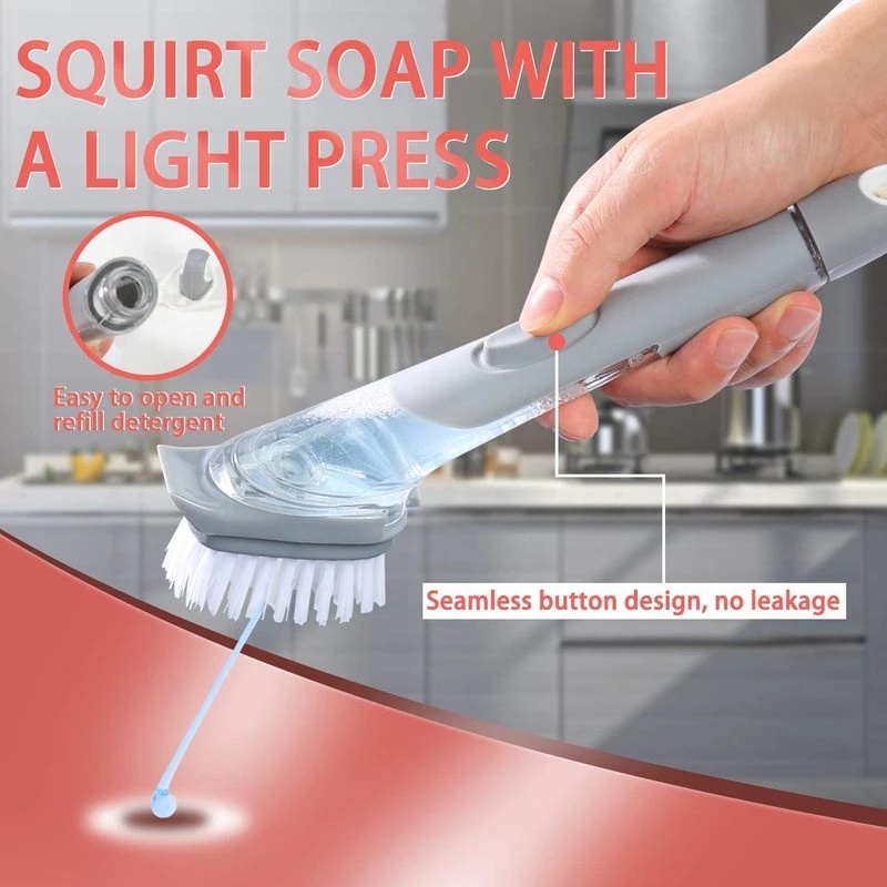 1 Set Miếng Bọt Biển Rửa Chén Đĩa Tay Cầm Dài Bằng Sợi Micro Không Mùi Đa Năng Chất Lượng Cao Cho Nhà Bếp