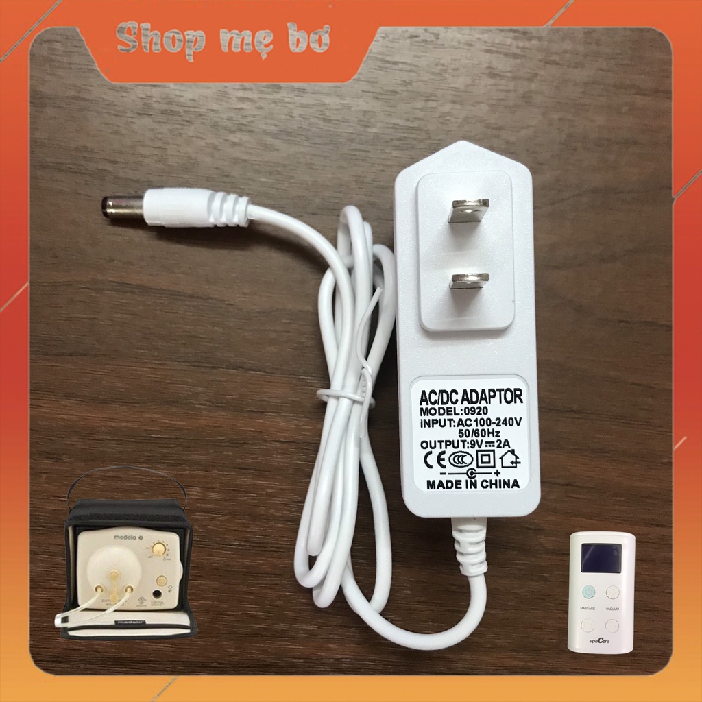 Sạc Máy Hút Sữa Medela Pump, Spectra 9plus 🍀Adapter Dùng Nguồn Điện 220V Chuẩn Đầu Ra 9V2A 🍀Mới 100%