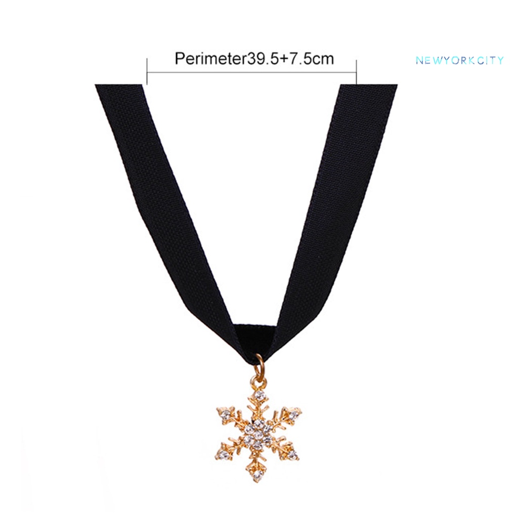 Vòng Cổ Choker Chất Liệu Nhung Mặt Hình Cây Đính Đá Phong Cách Giáng Sinh