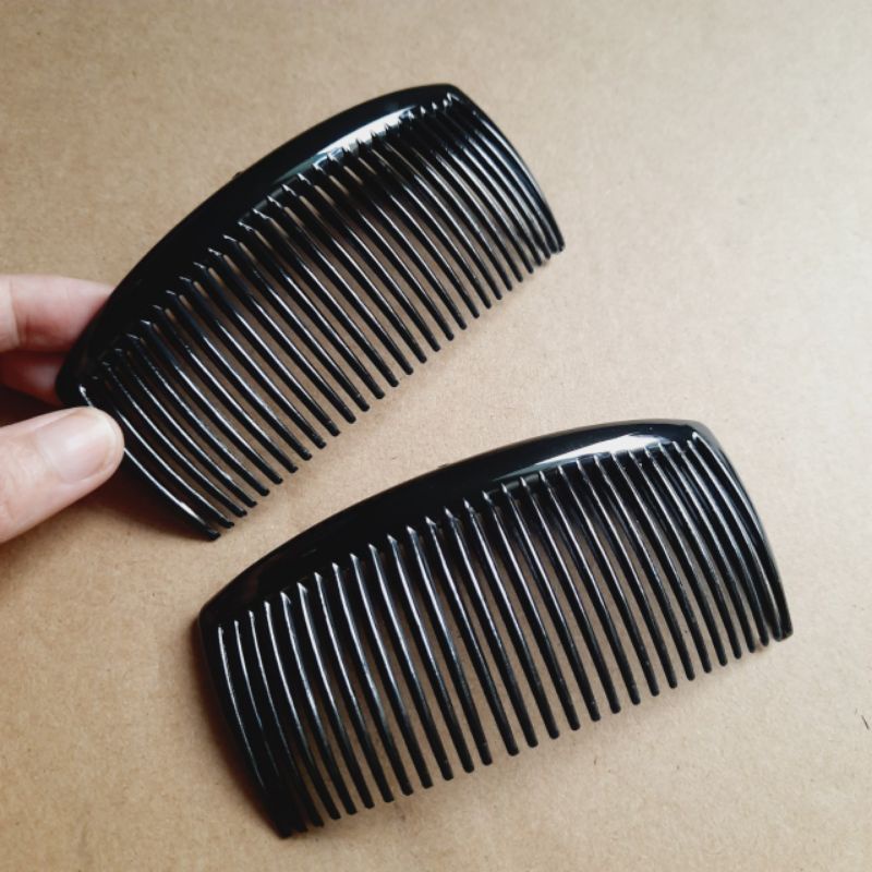 Lố 12 lược cài mái tóc trơn bóng nhựa cứng/mềm
