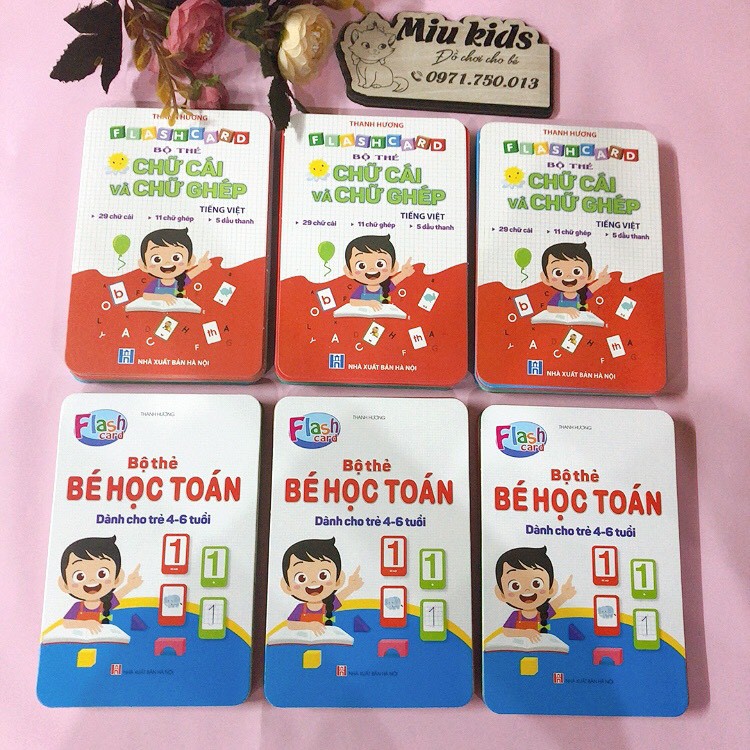 Bộ thẻ flashcard cho bé học bảng chữ cái và số, bộ thẻ tập đánh vần cho bé kích thước 10x15cm( loại to đẹp)