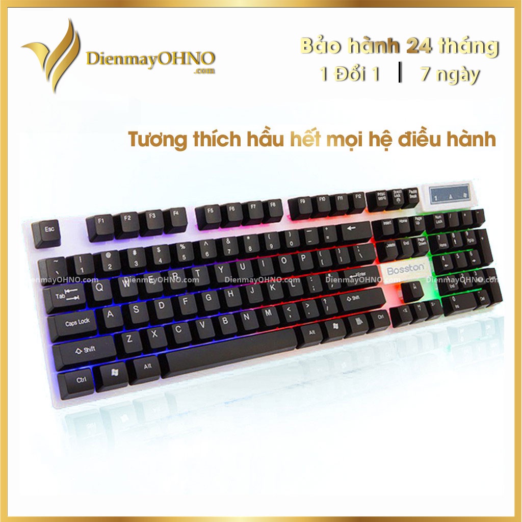 Bộ Bàn Phím Chơi Game Bosston 808 Keyboard Bàn Phím Gaming Cơ Máy Tính Led Có Dây RGB Gaming – OHNO Việt Nam