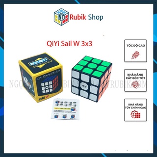 Đồ chơi rubik 3x3x3 - qiyi sail w 3x3x3 black/ white