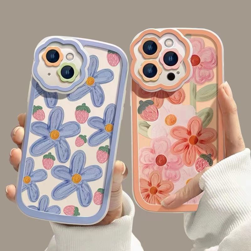 Ốp Điện Thoại TPU Silicon Hình Hoa Cho iPhone 13 12 Pro Max Mini 11/XS/ XR/ X/ 8/ 7/6S Plus Mini SE 2020