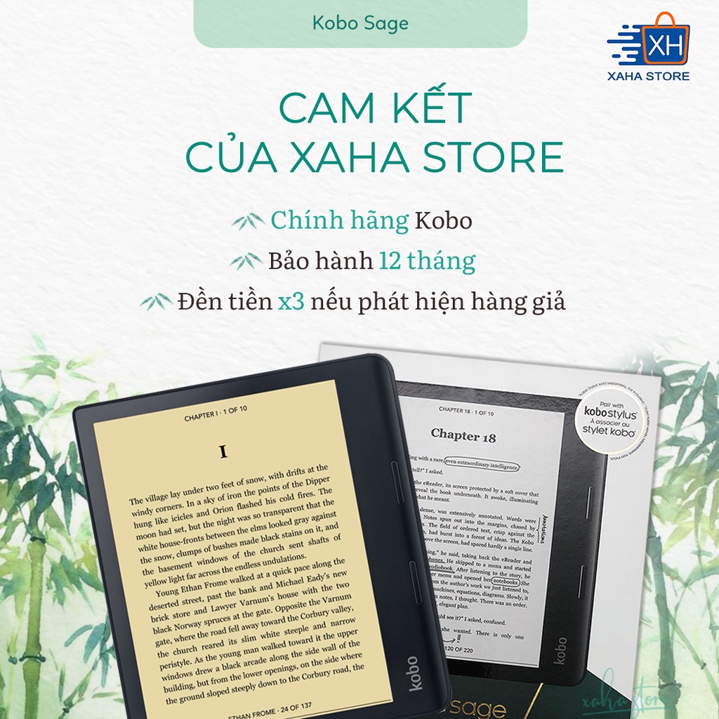 [Hàng Hiếm Và Chất] Máy Đọc Sách Kobo Sage 8 Inch Có Thể Dùng Bút Stylus Chính Hãng - Xaha Store