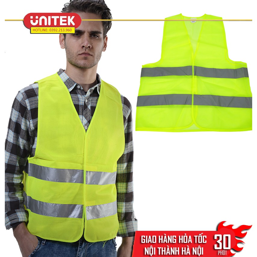 Áo Lưới Bảo Hộ Phản Quang Xanh Cao Cấp