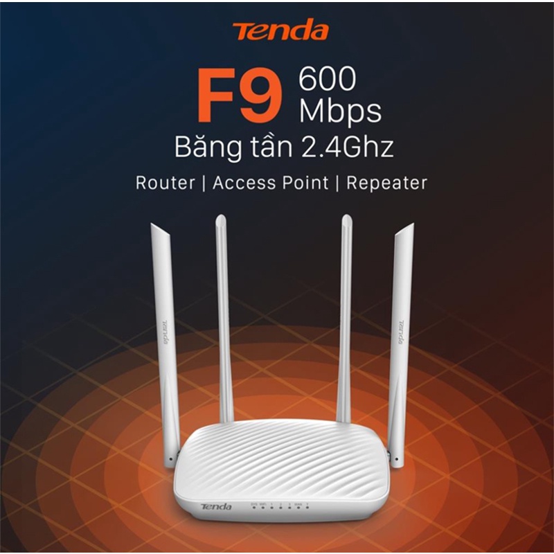 Bộ Phát Wifi Tenda N301 2 râu Chuẩn 300Mb - F6 4 râu 300Mb- F9 4 râu Xuyên Tường Khỏe Chuẩn N600Mb [ xiaomi ]-Chính Hãng