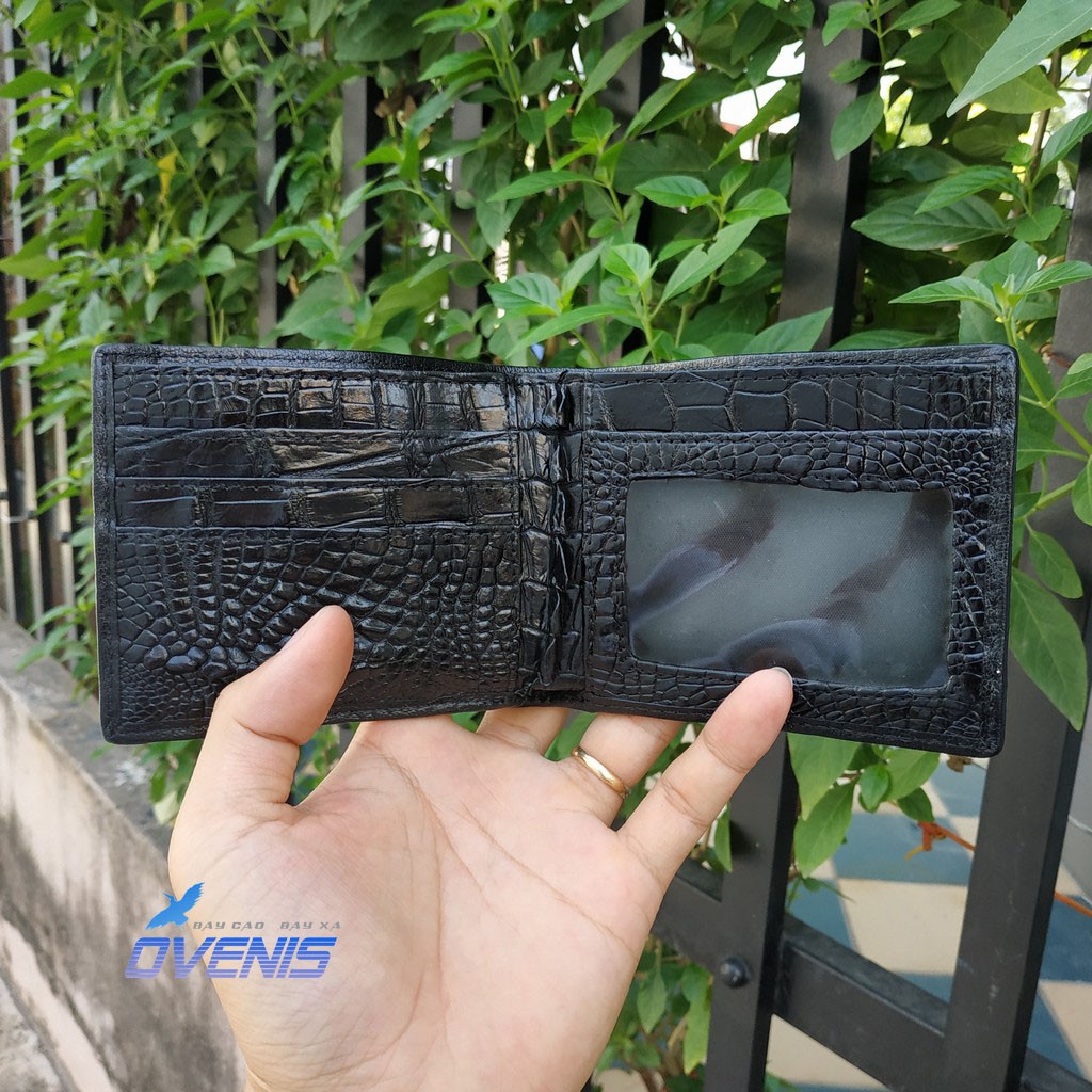 VÍ NAM NGANG NGUYÊN BÀN TAY CÁ SẤU 2 MẶT SANG CHẢNH