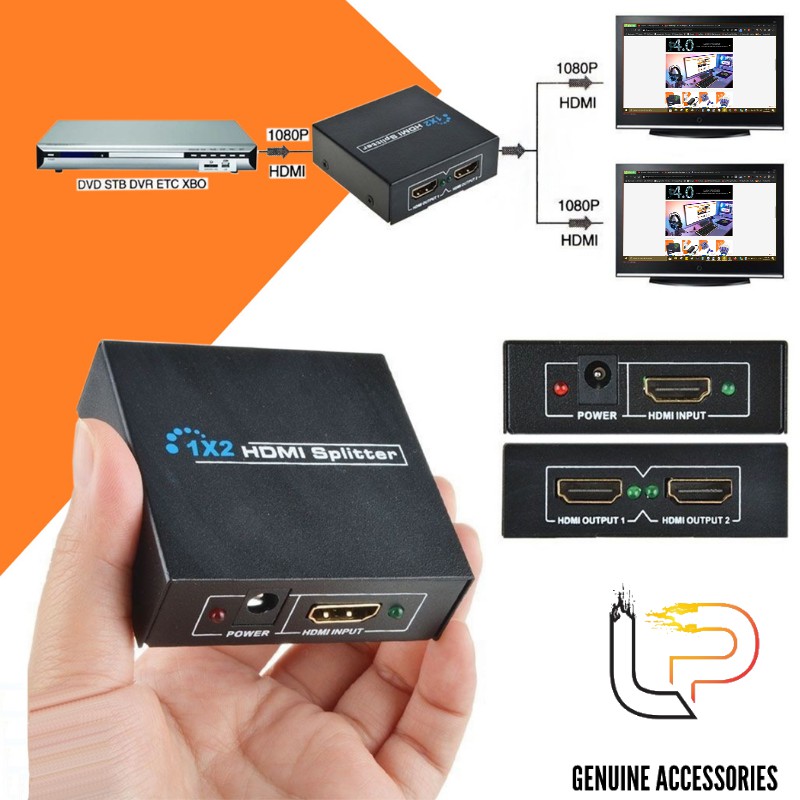 Bộ chia HDMI 1 ra 2 – HDMI Splitter 1x2 Full HD 1080