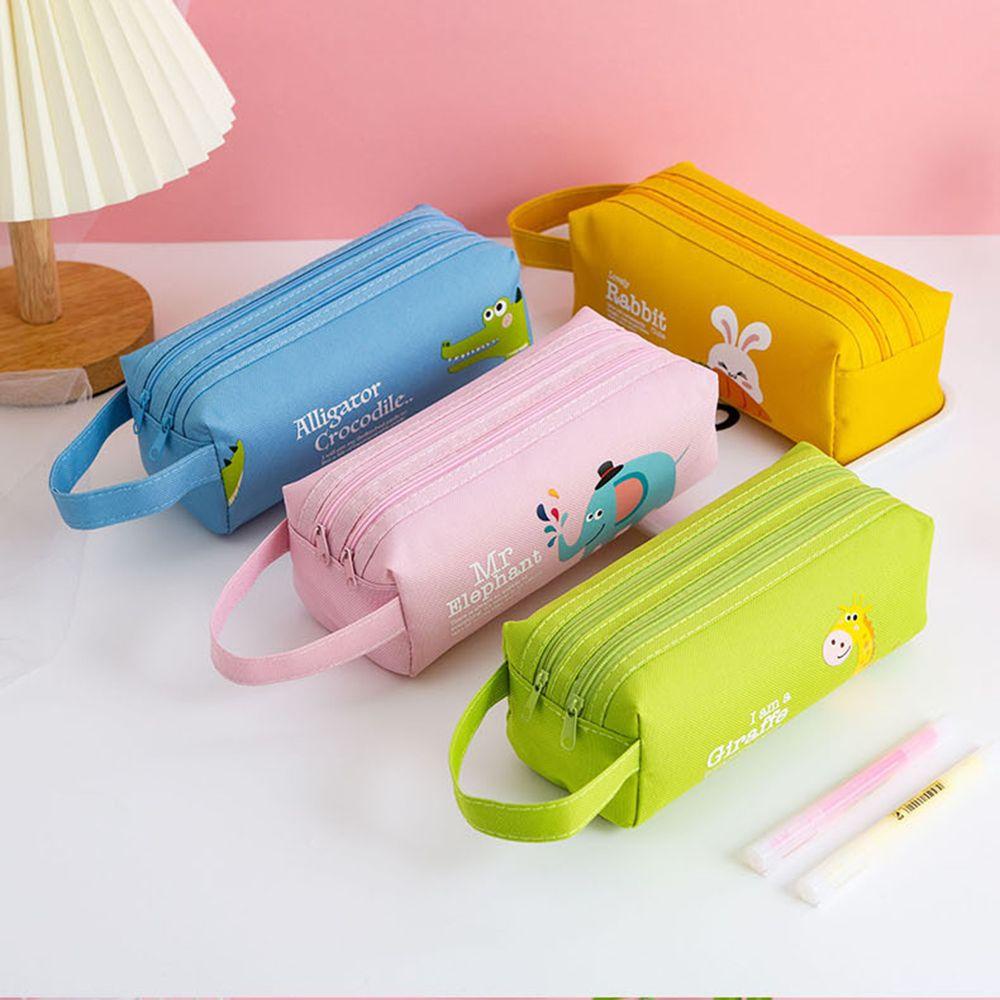 Túi Đựng Bút Hai Lớp Chống Thấm Nước Sức Chứa Lớn Họa Tiết Hoạt Hình