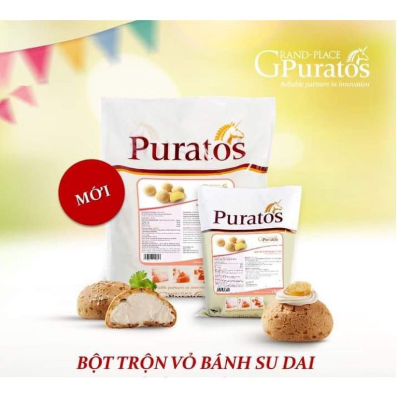 1kg Bột vỏ bánh su trộn sẵn kèm nhân bánh