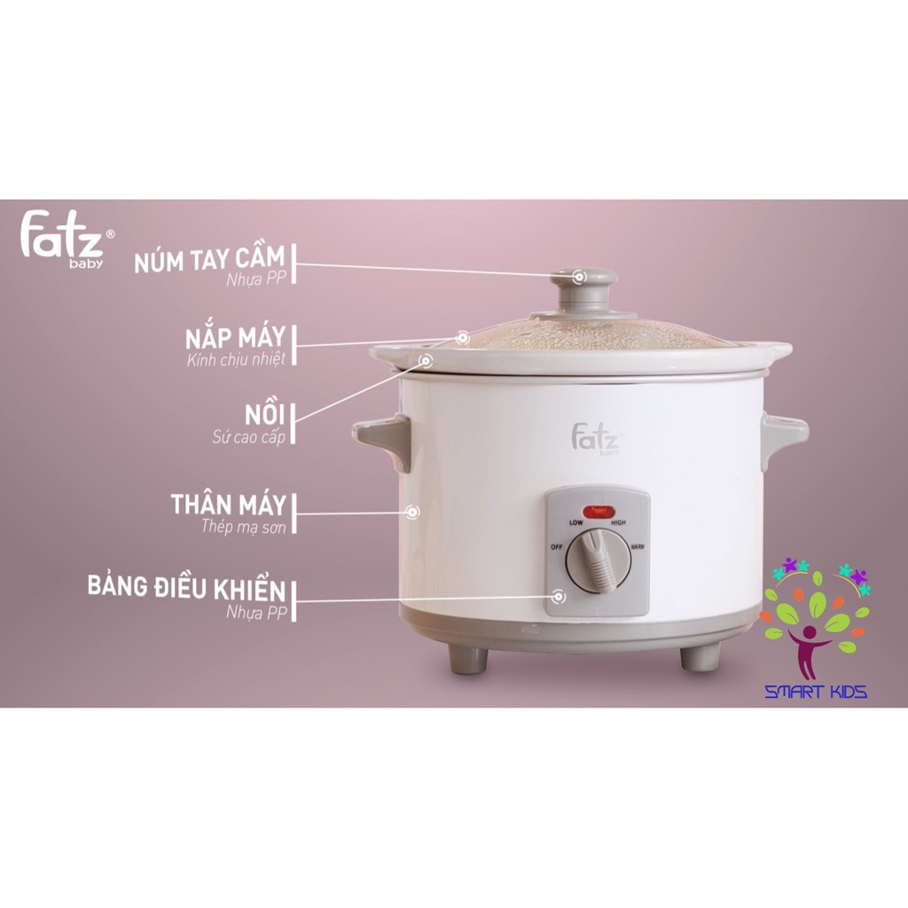 Nồi nấu chậm Fatz baby Mẫu mới 2020 FB9015MH/FB9020MH/FB9025MH