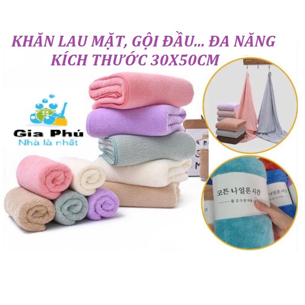 Khăn lông cừu HÀN QUỐC mềm mại, thấm hút tốt DÙNG cho lau mặt, lau đầu 30x50cm